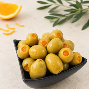 Oliwki zielone nadziewane pomarańczą