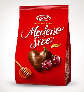 Pionir Medeno Srce z wiśniowym nadzieniem 350g