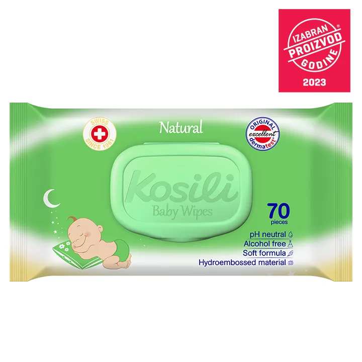 Kosili All Natural chusteczki nawilżane - 70 szt zielone