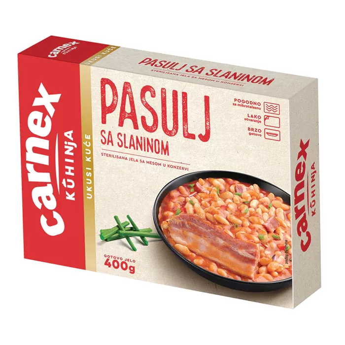 Carnex Pasulj sa slaninom 400 g Fasolka z boczkiem