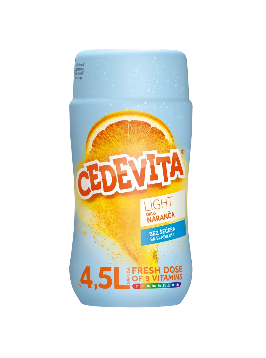Napój rozpuszczalny o smaku pomarańczowym bez cukru (light) 180g Cedevita