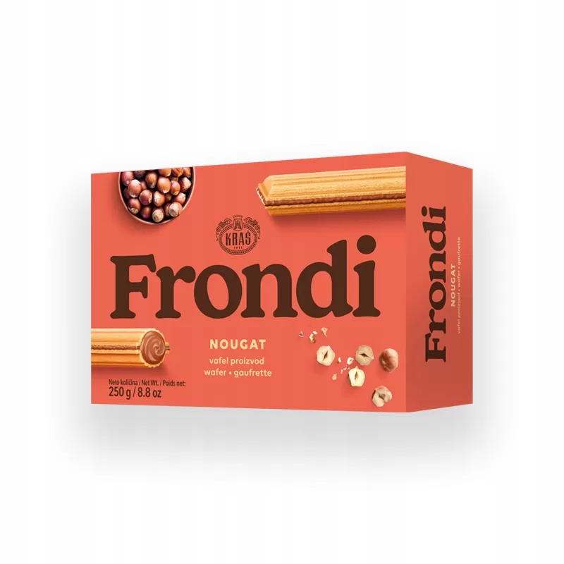 Wafle Frondi z nugatem 250g Kraš