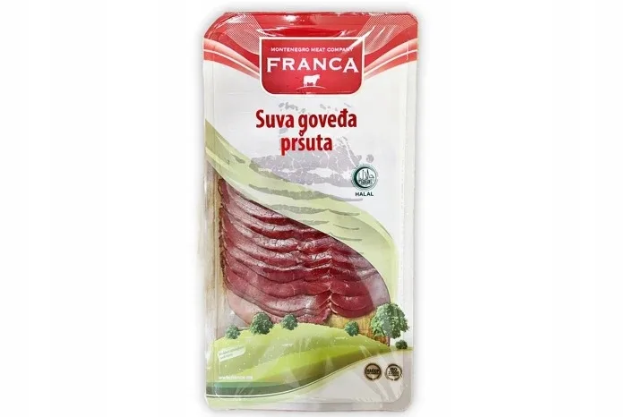 Wołowy pršut z Czarnogóry - Crnogorski Govedjii Pršut 100 g Franca